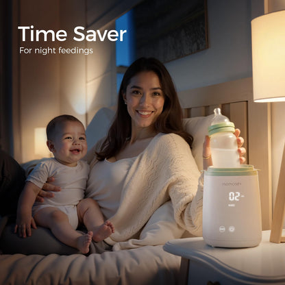 Momcozy Smart Baby Bottle Warmer & Steam Bottle Sterilizer, Fast Baby Milk Warmer with Accurate Temperature Control and Automatic Shut-Off, Multifunctional Bottle Warmers for Breastmilk or Formula