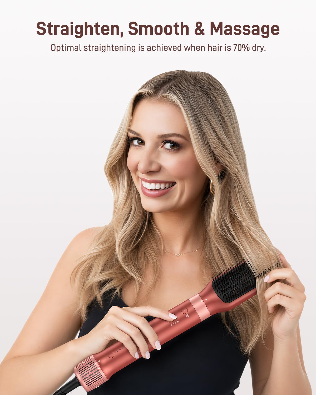 HITTIONA 6 IN 1 Hot Air Styler & Hair Dryer Brush, 1500W Multi Hair Styler