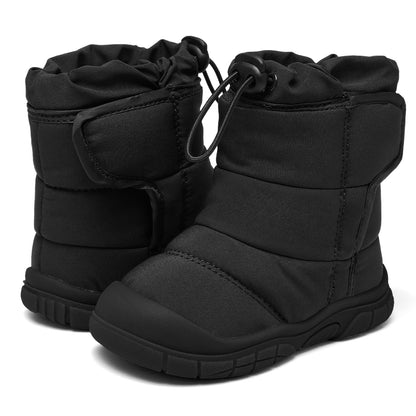 MORENDL Baby Snow Boots Toddler Winter Boots Boy & Girl Walking Shoes Non-Slip Warm Fur Soft Solo Outdoor Booties Black 18-24 Months 🍁 All In One Marketplace Canada