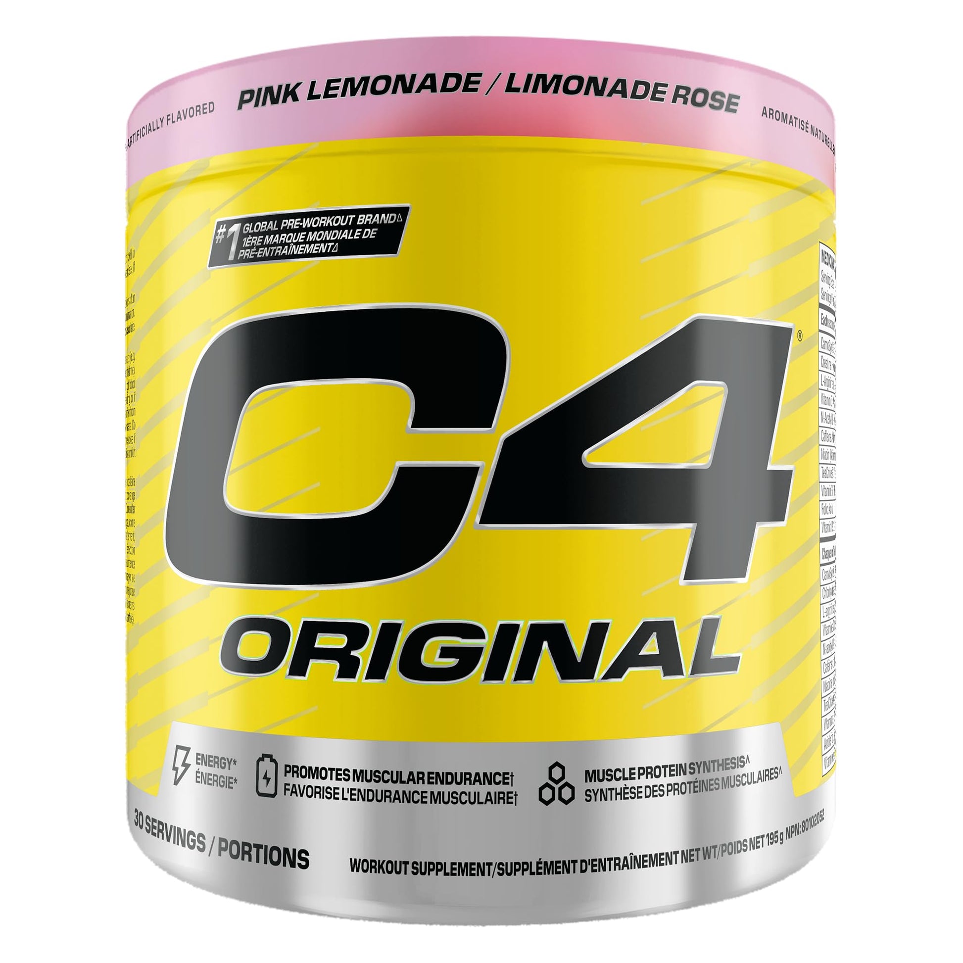 Cellucor C4 Original Pre Workout Powder - Sugar Free Preworkout Energy for Men & Women - 150mg Caffeine, Beta Alanine, Creatine - Pink Lemonade, 30 Servings Cellucor