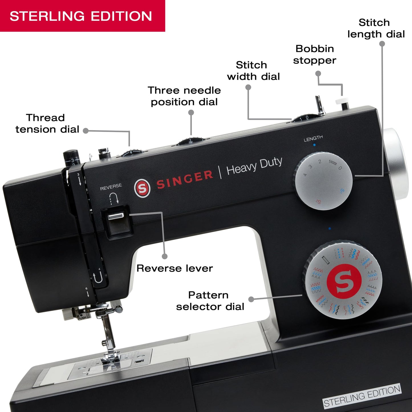 SINGER® 4432 Sterling High Speed Heavy Duty Sewing Machine + Accessory Kit Singer