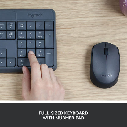 Logitech MK235 Full Size Wireless Keyboard and Mouse Combo