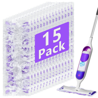 15 Pack Disposable Power Mop Refills Pads for Swiffer Power Mop,Spray Wet Pads Refill for Swiffer,Disposable Swifter Mopping Pads Refills for Multi-Surface Floor Cleaning - Available at All In One Marketplace Canada