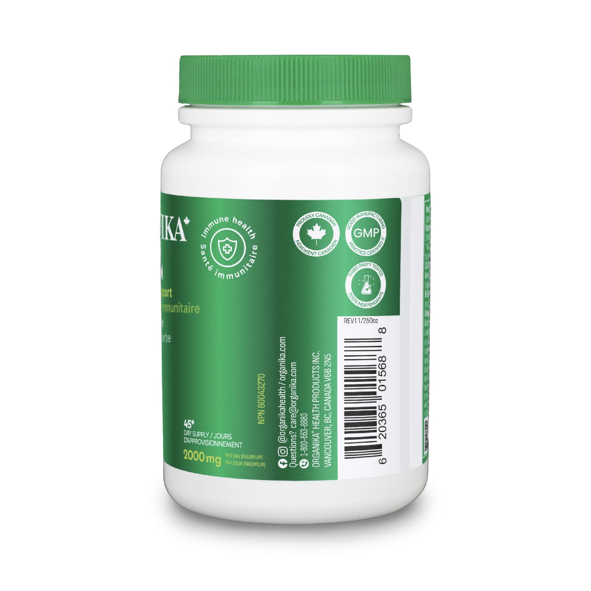 Organika Colostrum (Bovine)- Immune Support, Grass-Fed- 90caps Organika