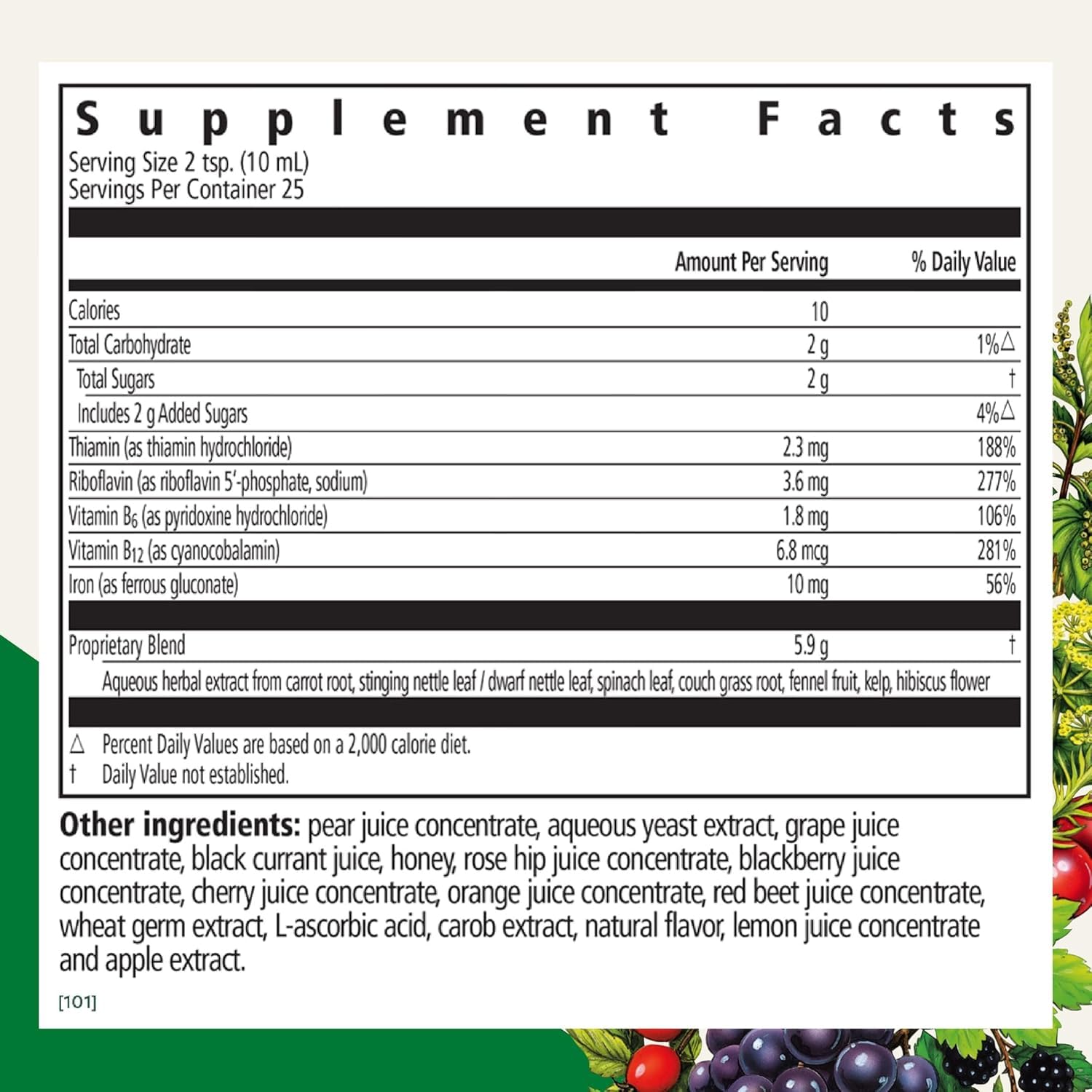 Salus Floradix Liquid Iron and Vitamins | Herbal Iron Supplement for Women, Men, and Children | Vegetarian, Dairy-Free & Non-GMO (250ml) Salus
