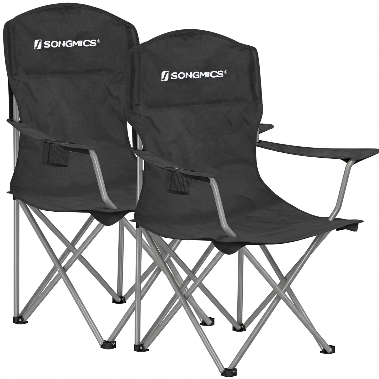 SONGMICS Set of 2 Folding Camping Chairs, Max. Load Capacity 330 lb SONGMICS