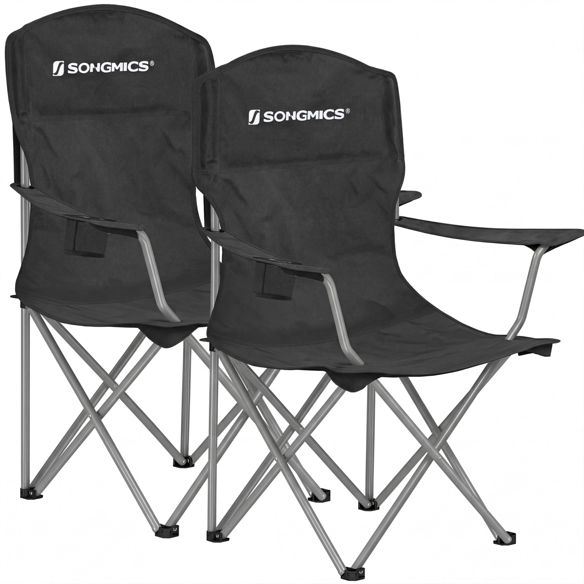 SONGMICS Set of 2 Folding Camping Chairs, Max. Load Capacity 330 lb SONGMICS