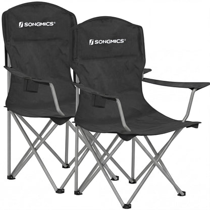 SONGMICS Set of 2 Folding Camping Chairs, Max. Load Capacity 330 lb SONGMICS