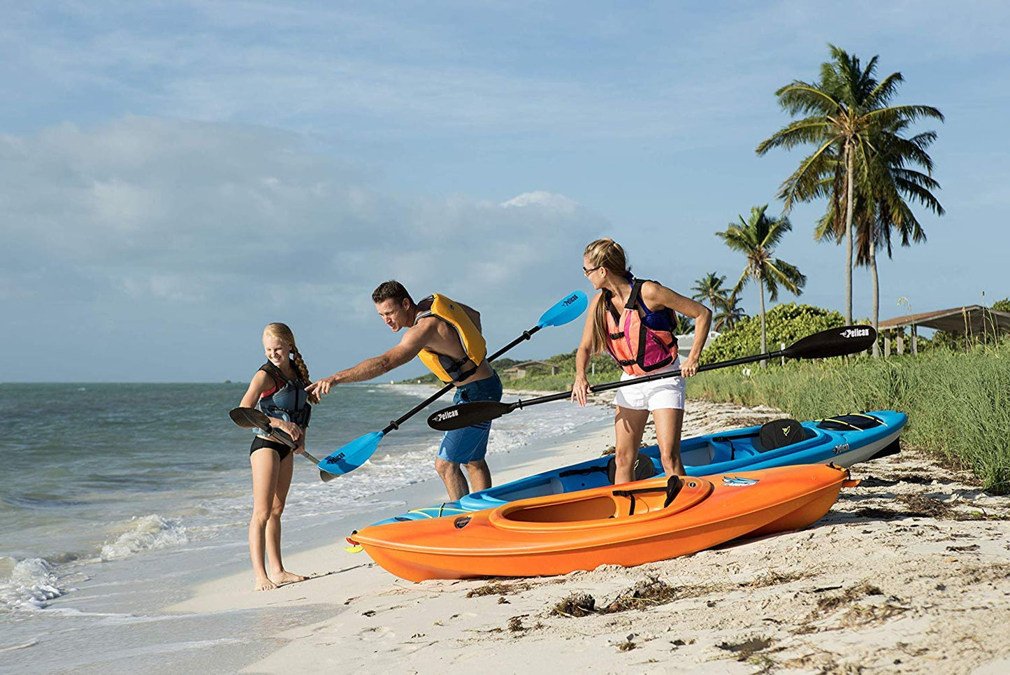 Pelican Poseidon Paddle - Aluminum Shaft with Reinforced Fiberglass Blades - Lightweight, Adjustable Kayaks Paddles - Perfect for Kayaking Boating & Kayak Fishing Pelican