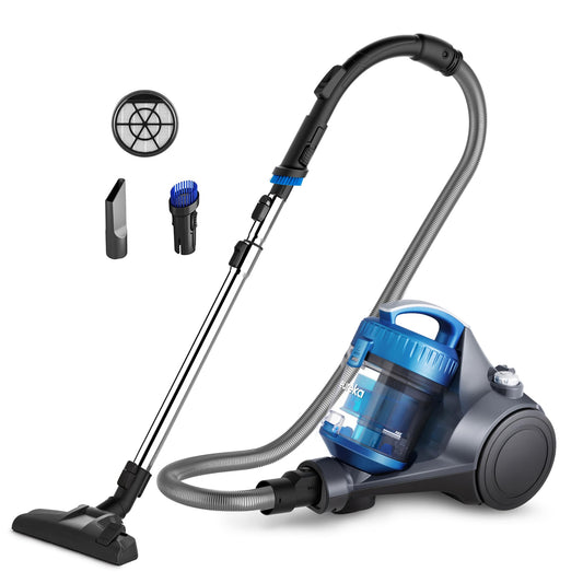 Eureka Bagless Canister Vacuum for Carpets and Hard Floors, Powerful Lightweight Vacuum Cleaner with Large Dust Cup Extension Tube 2-in-1 Crevice Tool Floor Nozzle, Blue, Whirlwind NEN110B w/Filter 🍁 All In One Marketplace Canada EUREKA