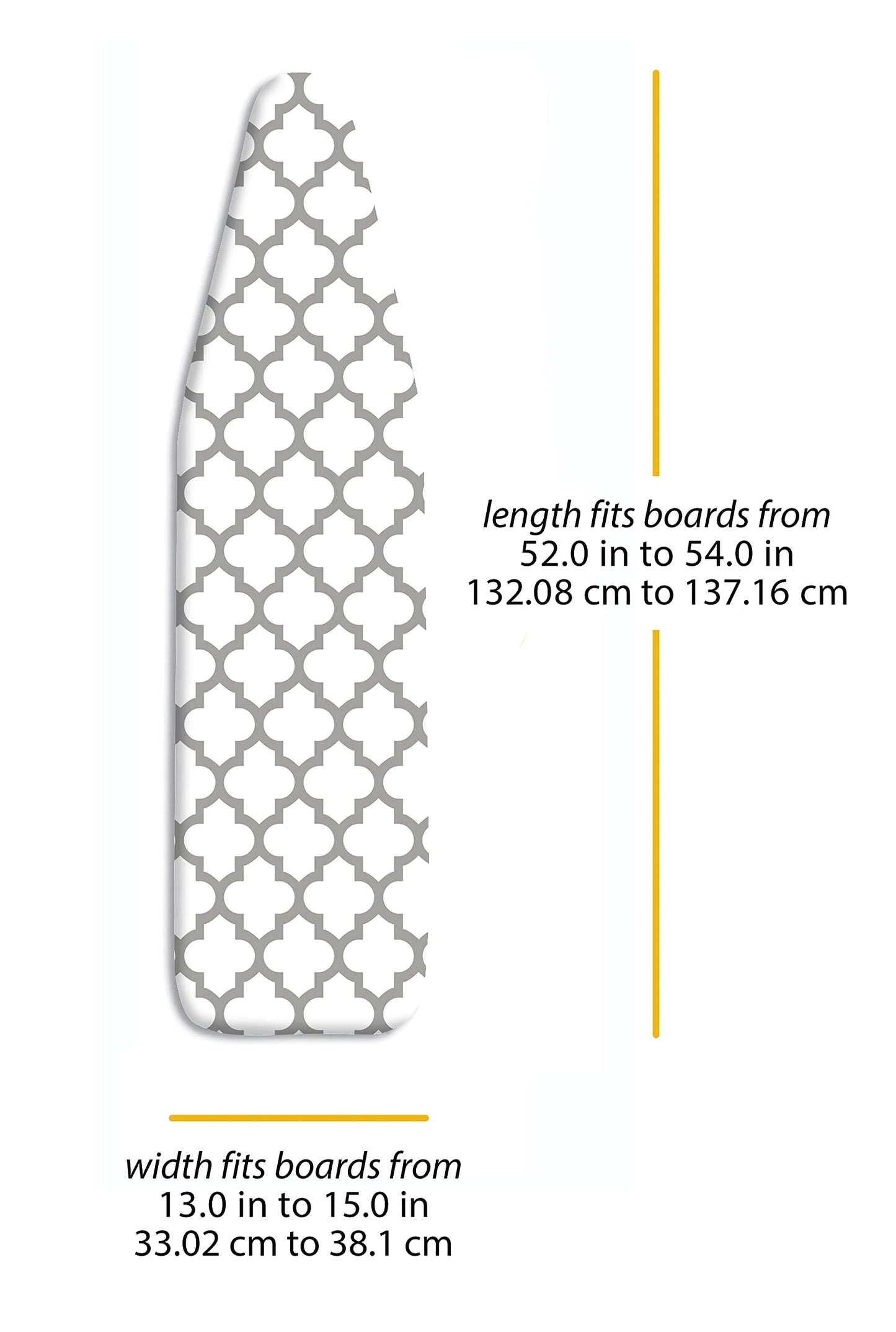 Whitmor Deluxe Ironing Board Cover and Pad (Ironing board not included) - Medallion Grey WHITMOR