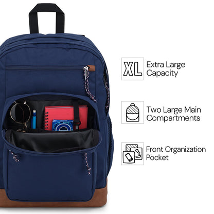 JanSport Cool Backpack with 38.1cm Laptop Sleeve, Large Computer Bag Rucksack with 2 Compartments, Ergonomic Straps, Coconut