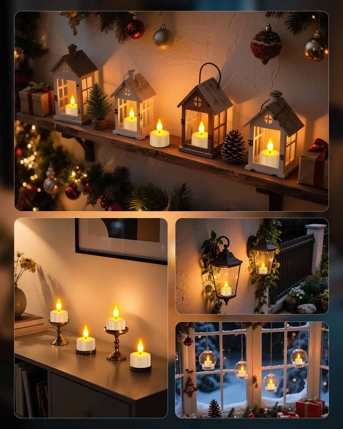 SoulBay Rechargeable Tea Lights with Remote, 12 LED Votive Candles, USB-C 🍁 All In One Marketplace Canada