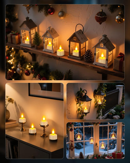 SoulBay Rechargeable Tea Lights with Remote, 12 LED Votive Candles, USB-C 🍁 All In One Marketplace Canada