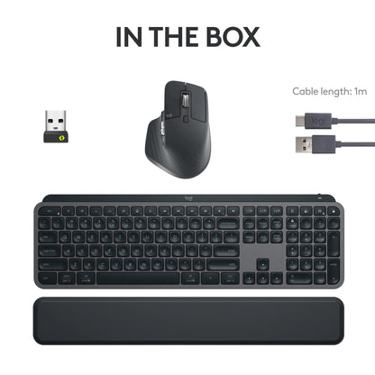 Logitech MX Keys S Combo Performance Wireless Keyboard and Mouse - Graphite