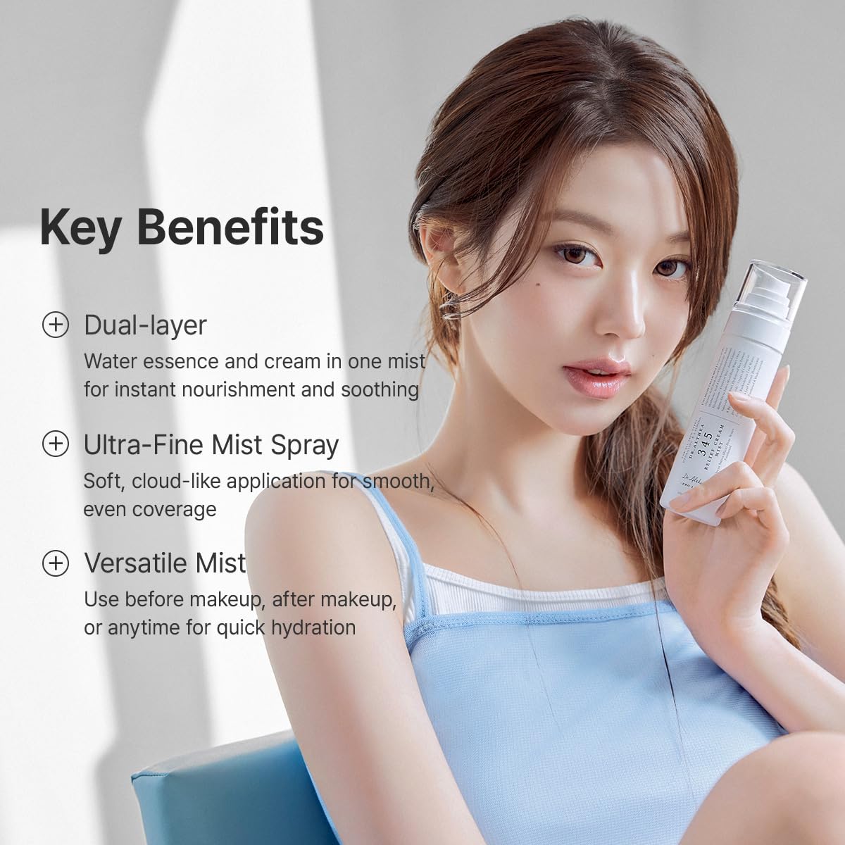 Dr.Althea 345 Relief Cream Mist | Hydrating Facial Mist with Rice Extract | Soothing Care for Sensitive Skin | Vegan Korean Skincare, 100ml - Available at All In One Marketplace Canada