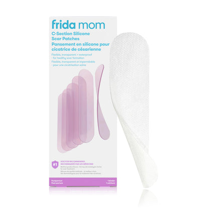 Frida Mom C-Section Silicone Strips, C-Section Recovery Must Have Scar Patches, Reusable Medical Grade Treatment for Keloid Scars, Includes Case & Pouch - Available at All In One Marketplace Canada