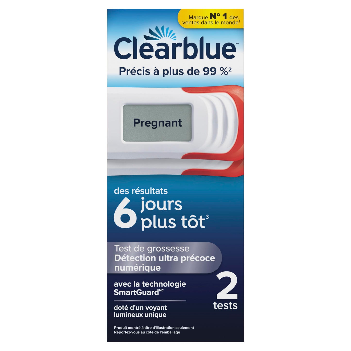 Clearblue Digital Ultra Early Pregnancy Test, No Test Can Tell You Sooner, 2 Digital Tests - Available at All In One Marketplace Canada