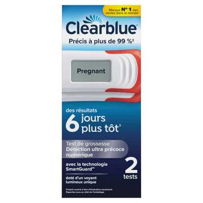 Clearblue Digital Ultra Early Pregnancy Test, No Test Can Tell You Sooner, 2 Digital Tests - Available at All In One Marketplace Canada