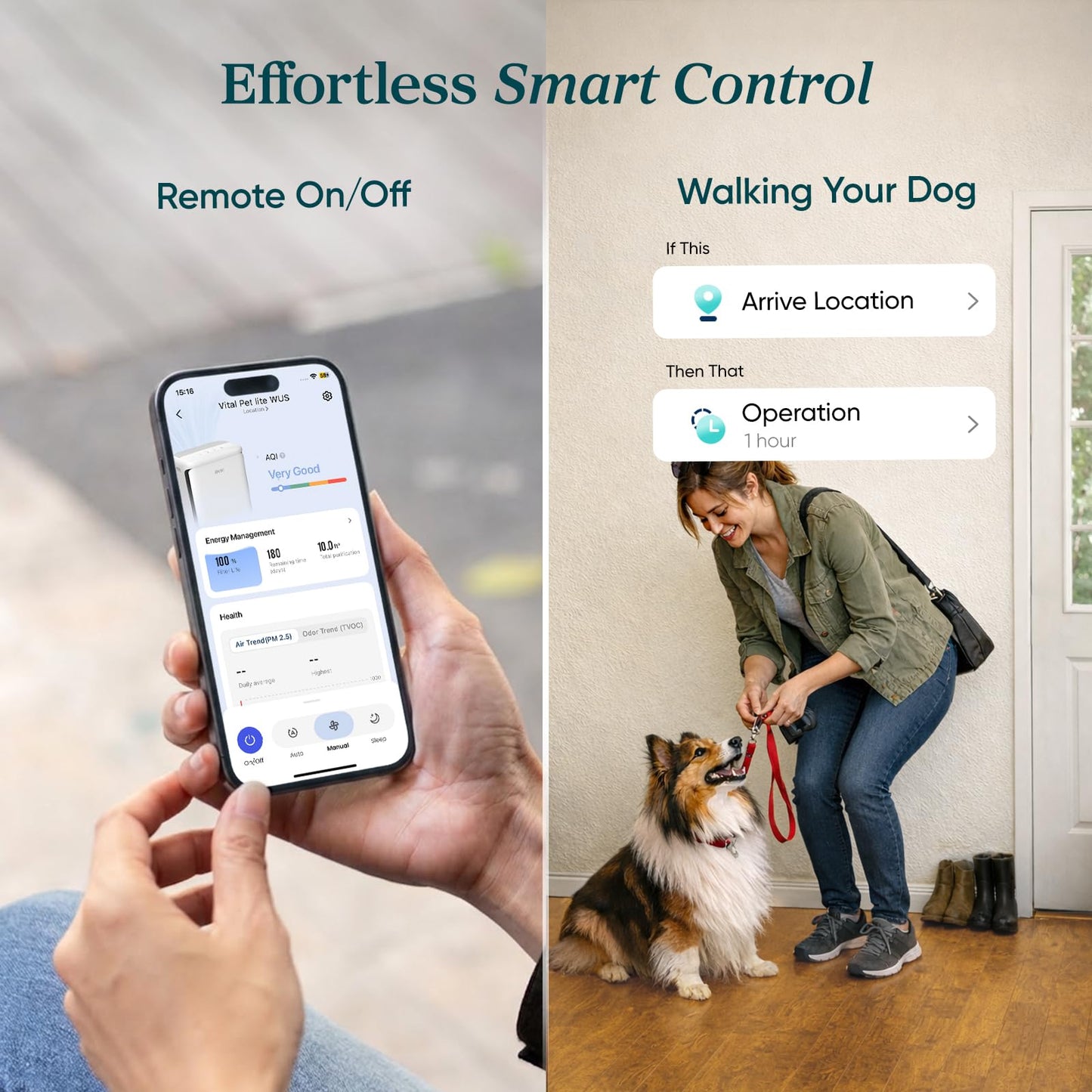 Levoit smart Air Purifiers for Large Room Home Pets, Vital Pet White