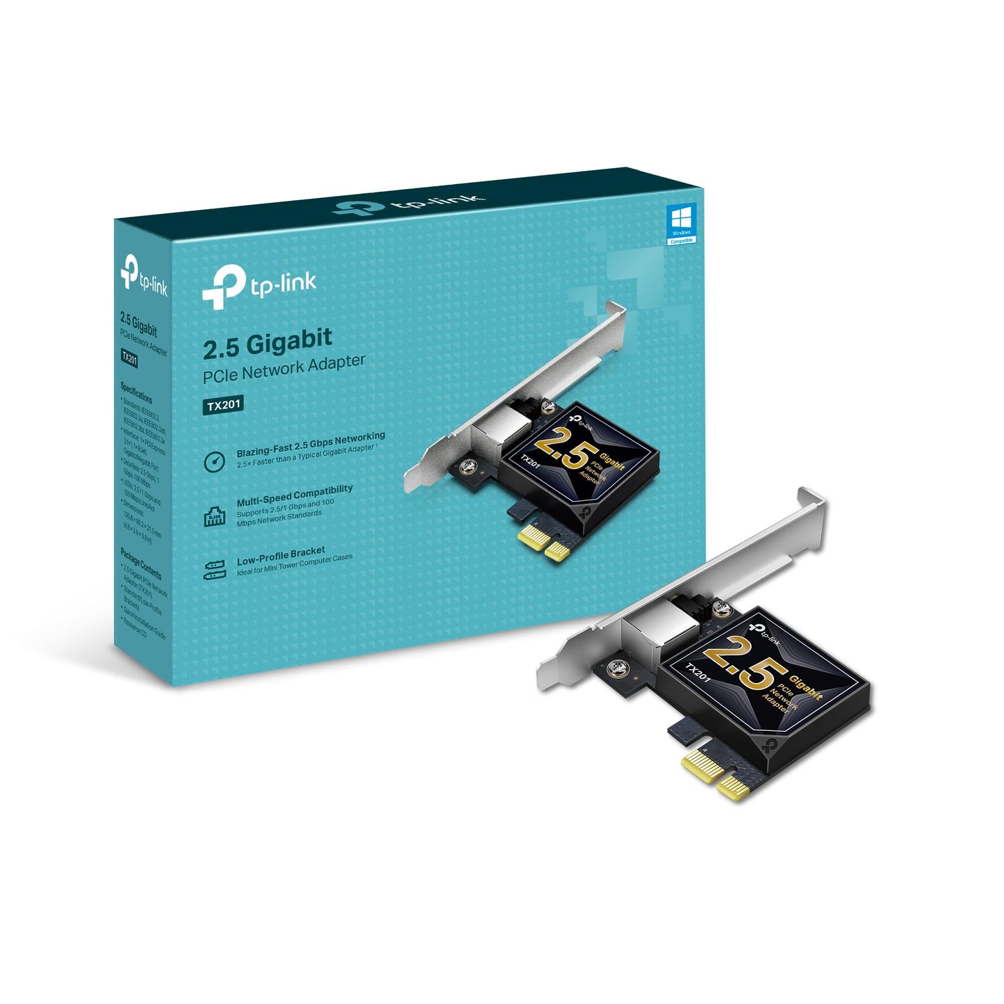 TP-Link 2.5GB PCIe Network Card (TX201) – PCIe to 2.5 Gigabit Ethernet Network Adapter, Supports Windows 11/10/8.1/8/7, Win Server 2022/2019/2016, Linux 🍁 All In One Marketplace Canada