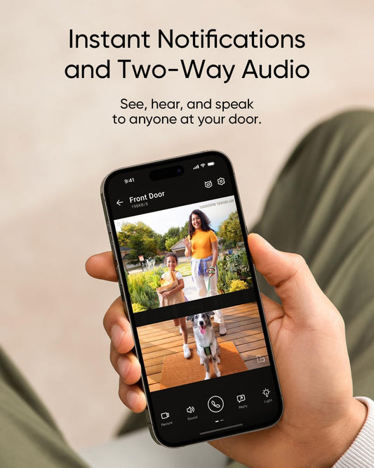 eufy Security Video Doorbell E340, Extra Rechargeable Battery Pack with USB-C, 2K Full HD, Dual Cameras, Long-Lasting Backup Power, Color Night Vision, Quick-Release Battery Pack, No Monthly Fee