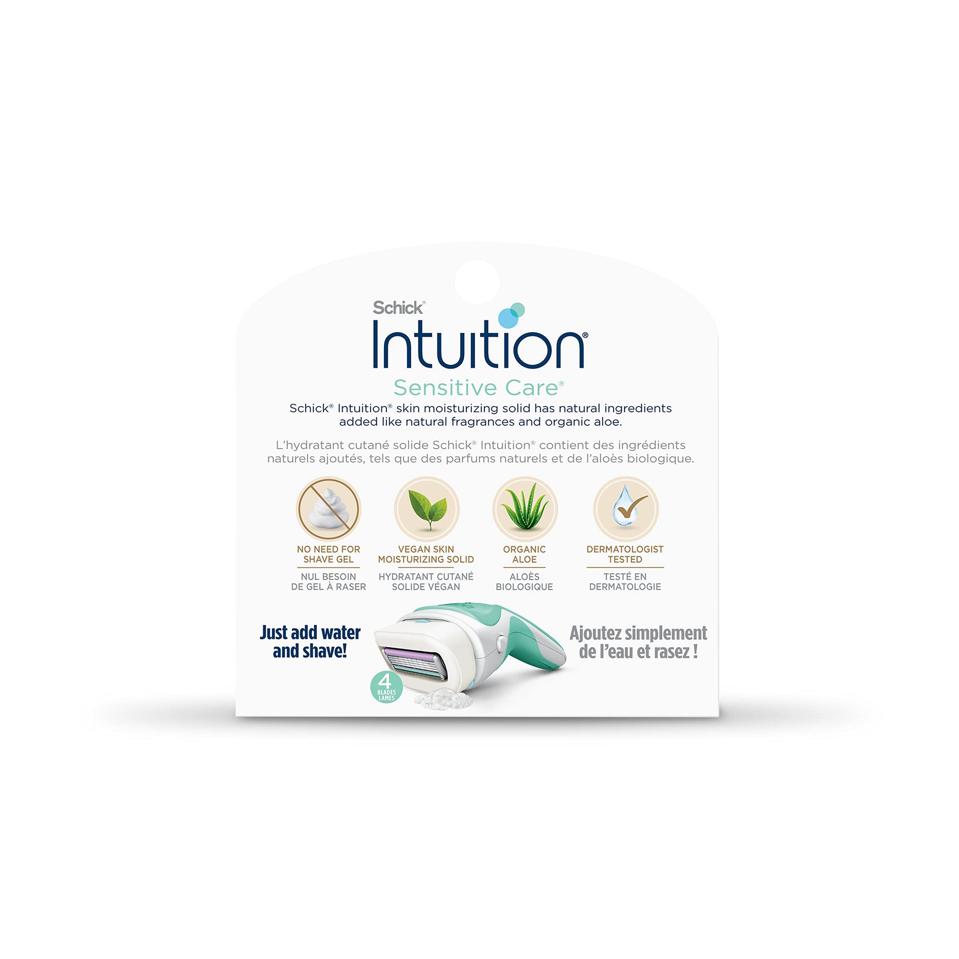 Intuition Schick Sensitive Skin Womens Razor Refills with Vitamin E & Aloe, Pack of 6 - Available at All In One Marketplace Canada
