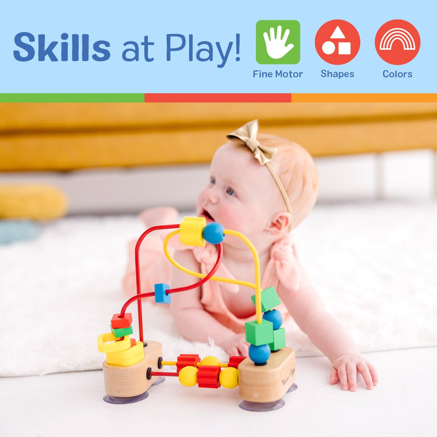 Melissa & Doug First Bead Maze Wooden Educational Baby Toy Melissa & Doug