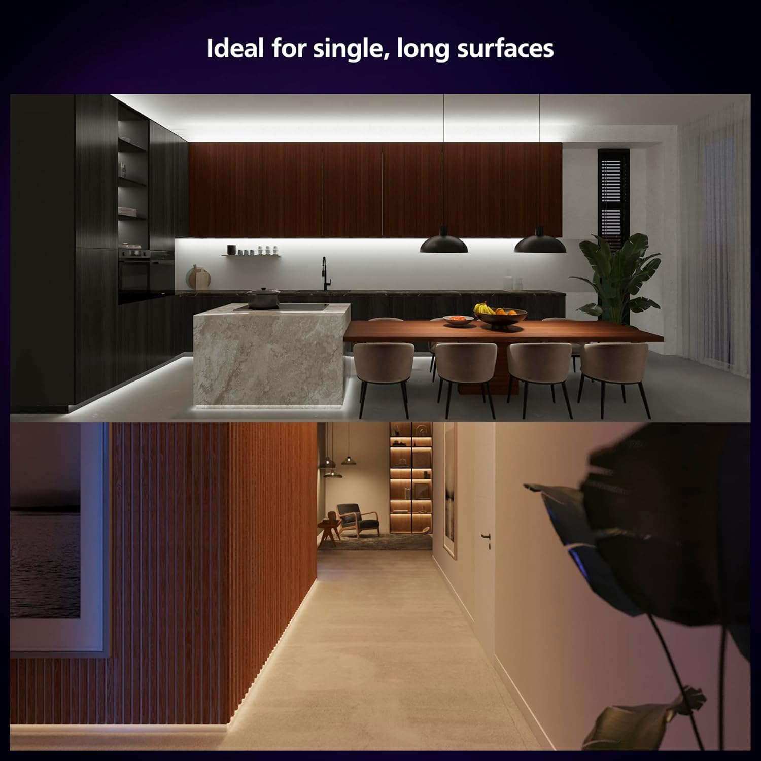 Philips Hue Indoor 5M (16FT) Smart LED Solo lightstrip Base Kit - 1 Pack - Control with Hue App - Compatible with Alexa, Google Assistant and Apple HomeKit Philips Hue