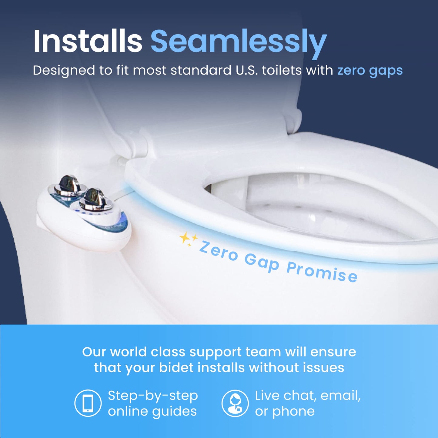 LUXE Bidet NEO 320 - Warm Water Bidet Attachment for Toilet Seat, White