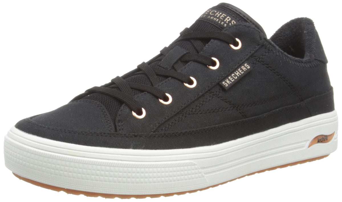Skechers Women's Arch Fit Arcade-Meet Ya There Sneaker, Black, 7 🍁 All In One Marketplace Canada