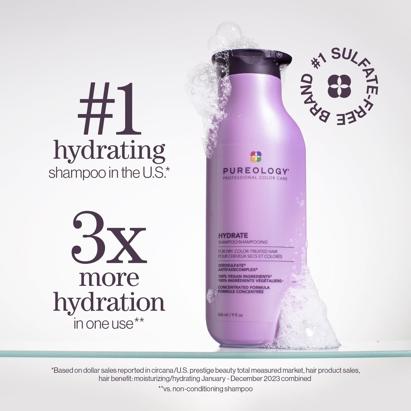 Pureology Hydrate Shampoo for Dry Hair, 266mL Pureology