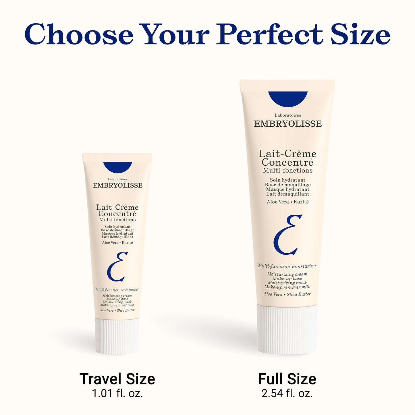 Embryolisse Lait-Crème Concentré, Multifunction Daily Moisturizer, Primer, and Makeup Remover, Suitable for All Skin Types. French Face Cream With Shea Butter & Aloe Vera - 30ml