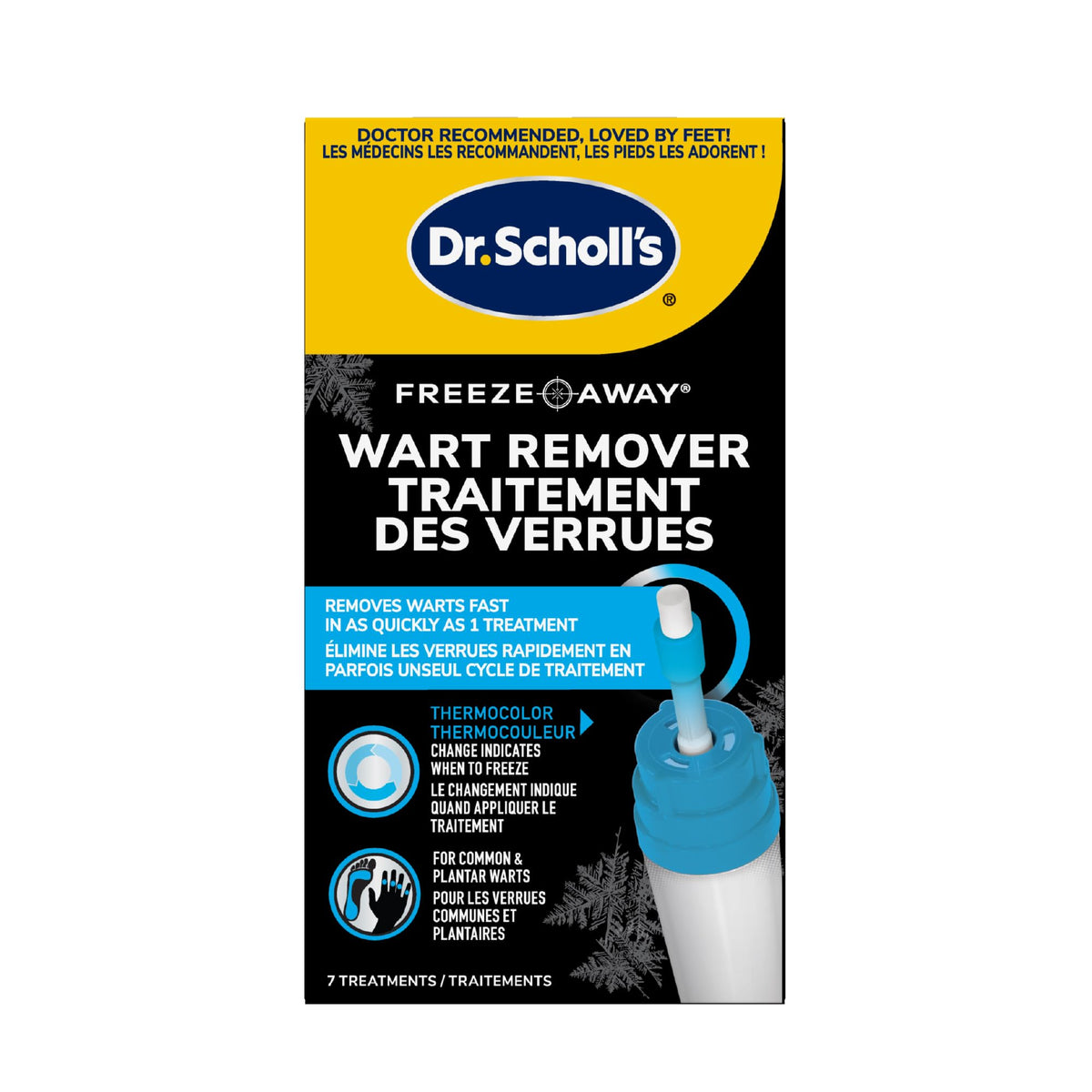 Dr. Scholl's Freeze Away Wart Remover, Removes Warts In As Little As 1 Treatment, 7 Count