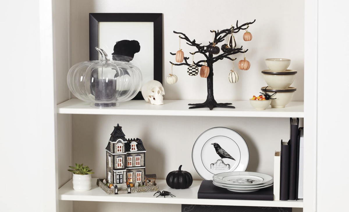 Lenox Matte Black Metal Halloween Mini Ornament Tree