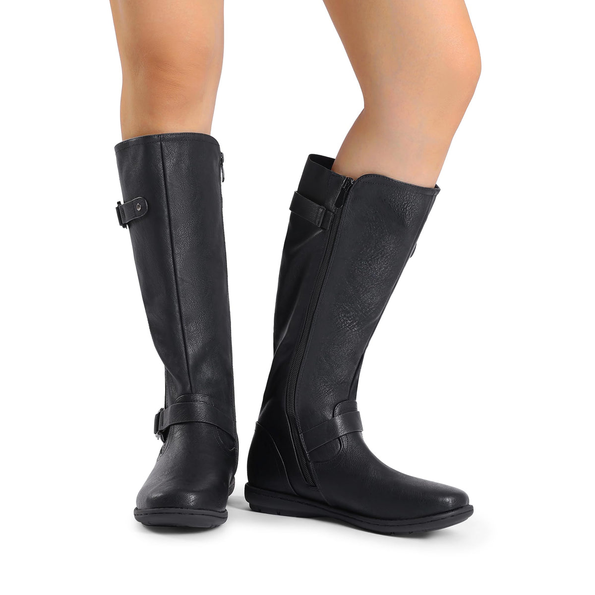 DREAM PAIRS Women Knee High Faux Fur Lined Boots,Black,9 🍁 All In One Marketplace Canada