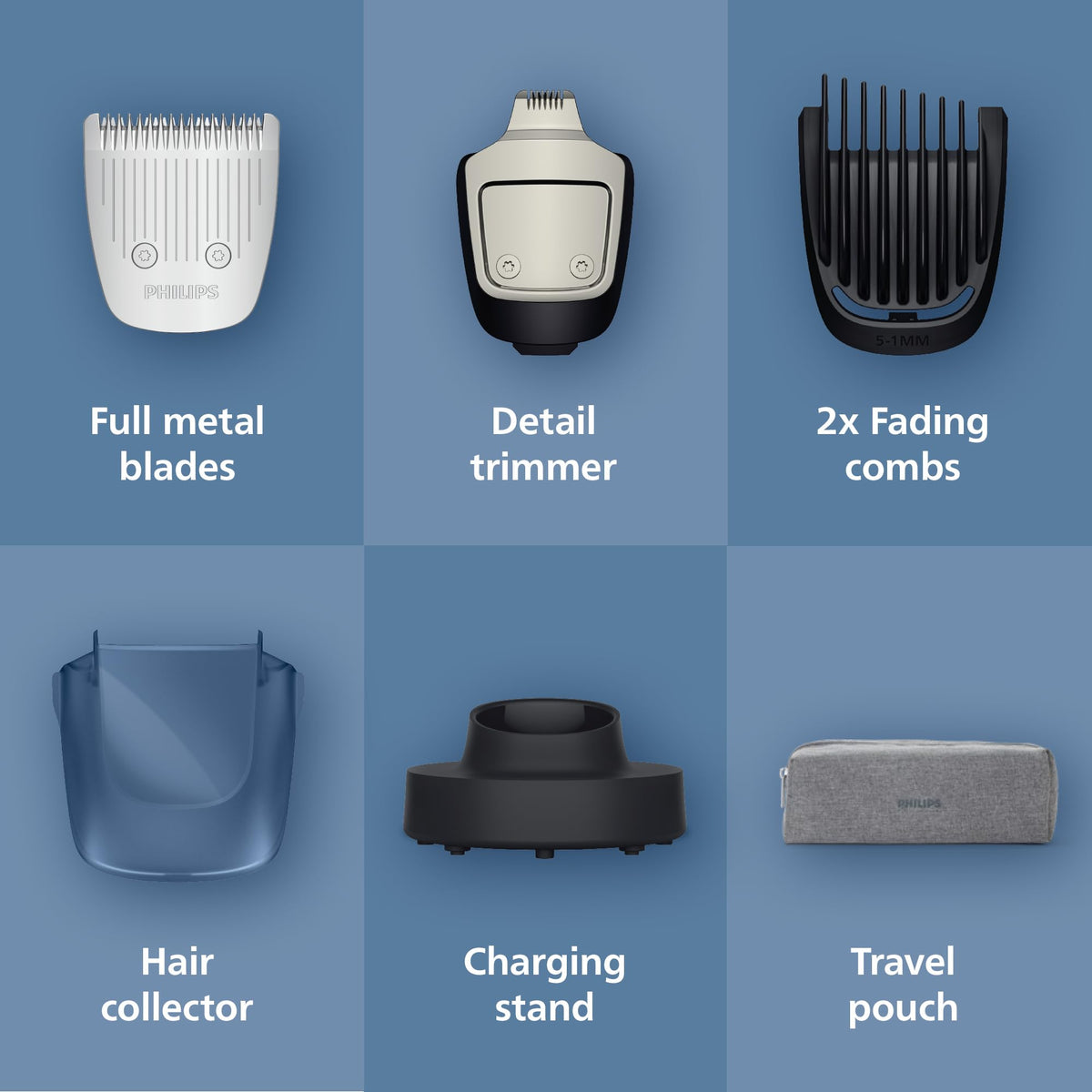 Philips 7000 Series Beard Trimmer, Metallic