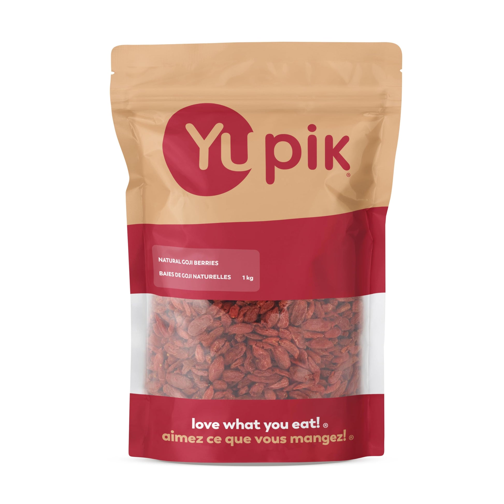 Yupik Natural Dried Goji Berries, 1 kg, Gluten-Free, GMO-Free, Dried Fruits, Wolfberries, No Sugar Added, Superfood, High in Vitamin A and C, Source of Fiber, Healthy Snacks, Ideal for Baking Yupik
