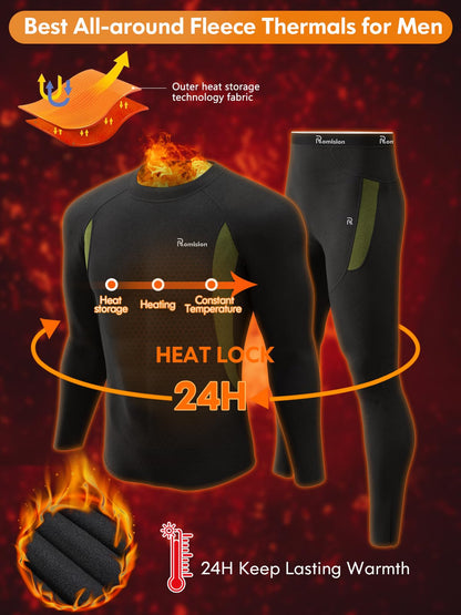 Thermal Underwear for Men Long Johns Hunting Base Layer Set Black L 🍁 All In One Marketplace Canada