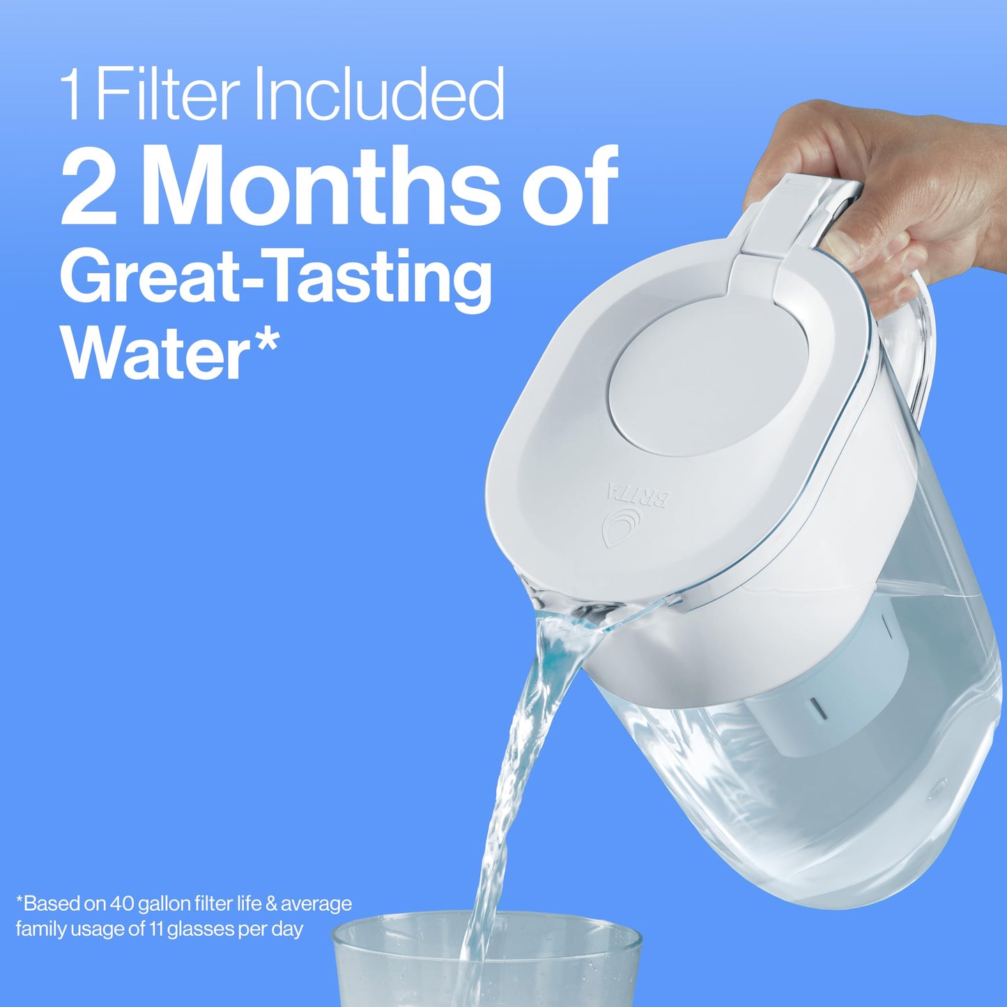 Brita 27 Cup Filter Dispenser, Reduces Chlorine taste and odour from Tap Water, Filters 151 Litres, UltraMax, Grey