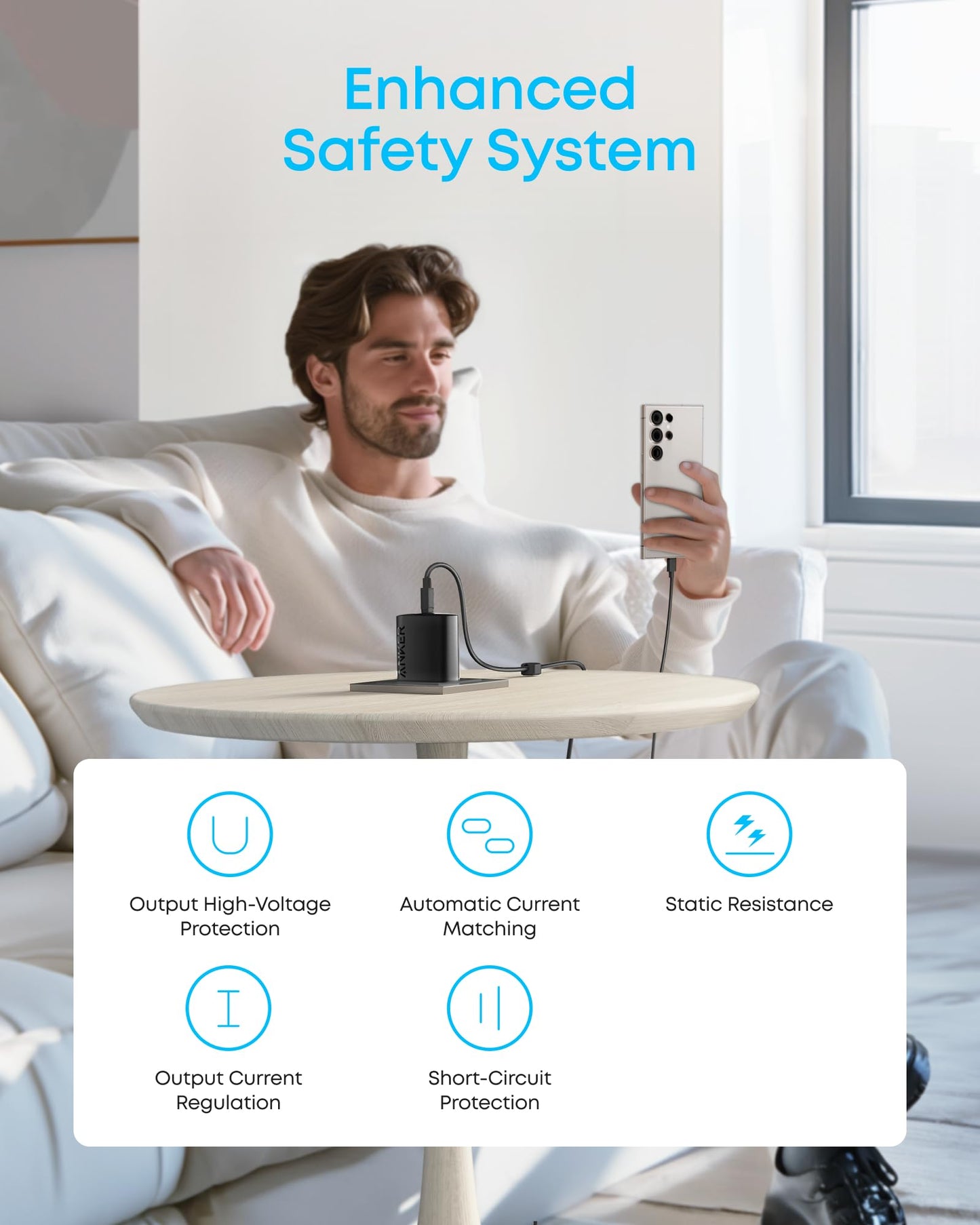 Anker 45W USB C Charger Block, PPS Fast Charger with USB-C Cable for iPhone 17/16/15 and More Series, iPad, Galaxy S24 Ultra (2-Pack 5 ft Cable Included) - Available at All In One Marketplace Canada