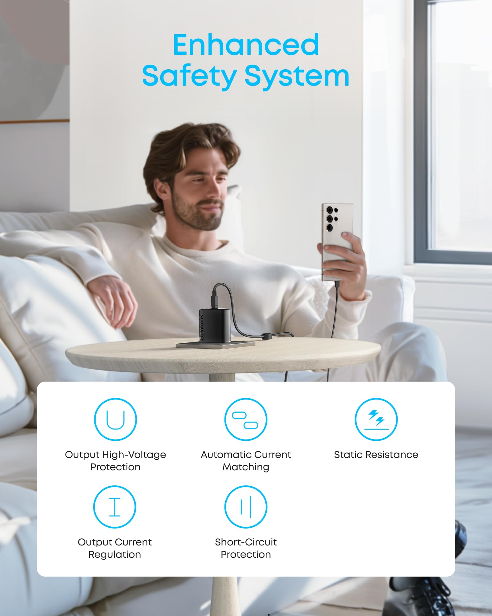 Anker 45W USB C Charger Block, PPS Fast Charger with USB-C Cable for iPhone 17/16/15 and More Series, iPad, Galaxy S24 Ultra (2-Pack 5 ft Cable Included) - Available at All In One Marketplace Canada