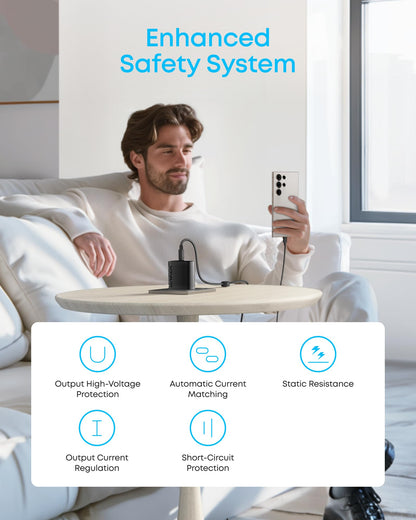 Anker 45W USB C Charger Block, PPS Fast Charger with USB-C Cable for iPhone 17/16/15 and More Series, iPad, Galaxy S24 Ultra (2-Pack 5 ft Cable Included) - Available at All In One Marketplace Canada