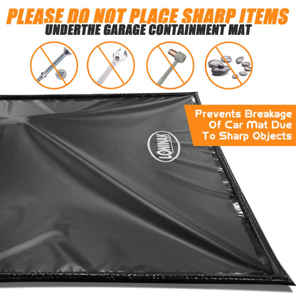 Loninak Garage Floor Mat, 8'6"x20' Garage Containment Mat for Winter Garage Floor Protection Mat for All Seasons Garage Water Barrier Snow Melting Mat Middle Size Car 🍁 All In One Marketplace Canada
