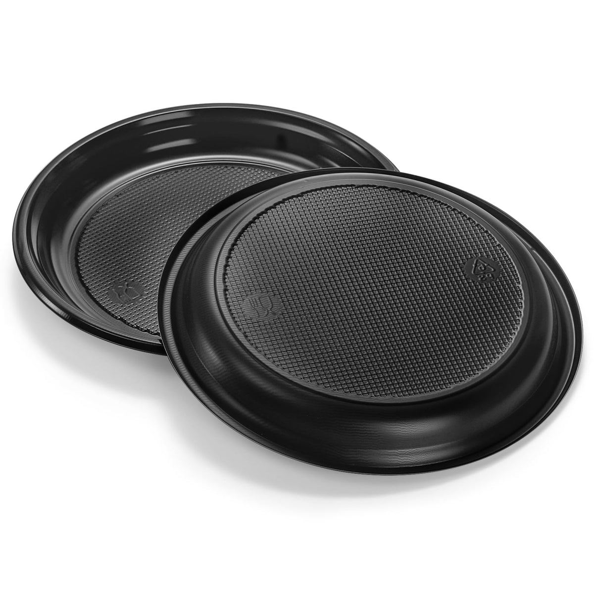 Coloch 200 Pieces 6 Inch Black Disposable Plates, Plastic Dessert Plates Bulk Round Party Plate Multi-Purpose Appetizer Plates for Cake, Dessert, Fruit, Barbecue, Party, Picnic, Wedding 🍁 All In One Marketplace Canada