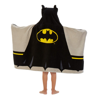 Batman Kids Bath/Pool/Beach Super Soft Cotton Terry Hooded Towel Wrap, 24" x 50", (Officially Licensed Product) By Franco Franco