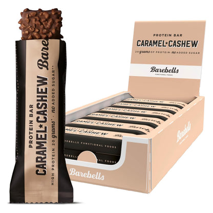Barebells Caramel Cashew Protein Bars - 12 Pack, 1.9oz Each, 20g Protein per Bar, 1g Sugar