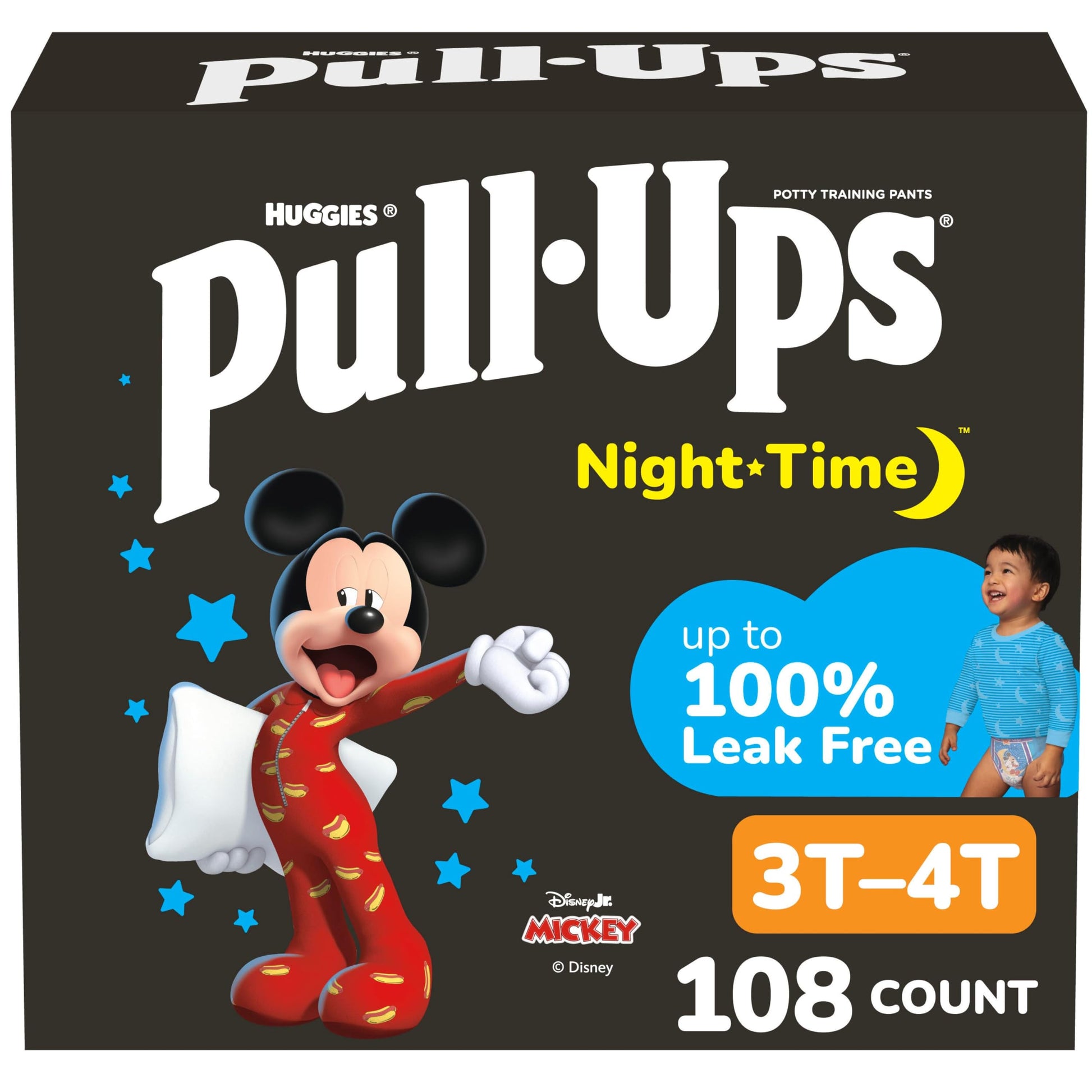 Pull-Ups Boys' Night-Time Potty Training Pants, 3T-4T, 108 Count Pull-Ups