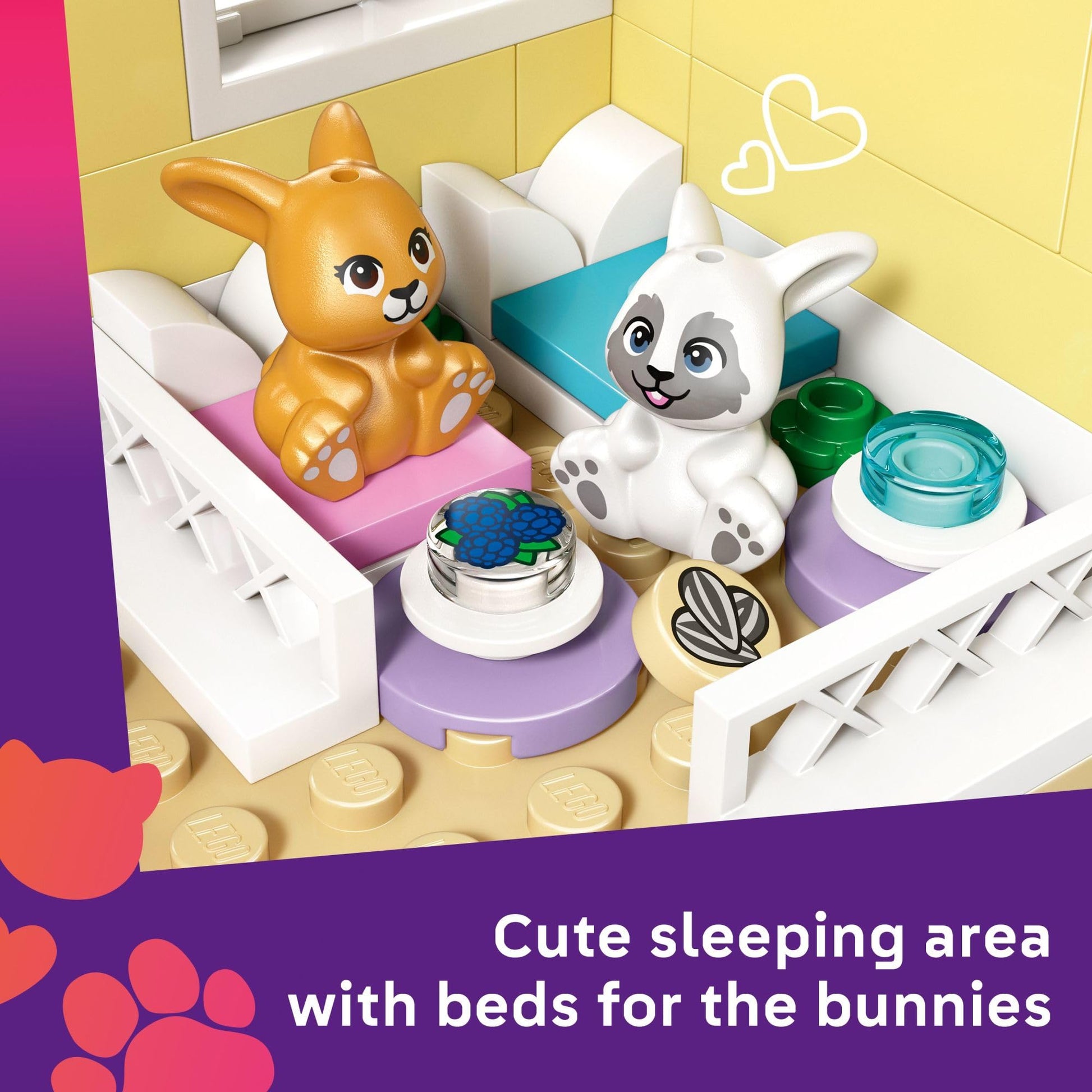 LEGO Friends Heartlake City Bunny Hotel Building Toy for Girls & Boys - Pretend Play Set for Kids, Ages 5+ - W/Paisley & Leo Minidolls, 2 Toy Bunnies, & Accessories - Gift Idea for Birthdays - 42679 LEGO