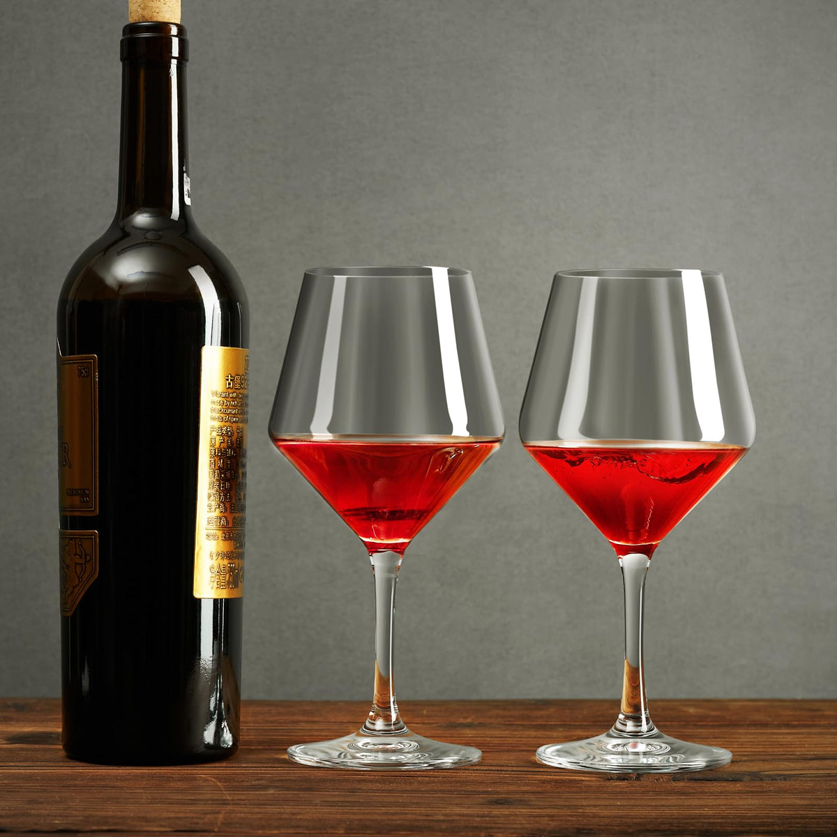 FrutPunch Hand-Blown Crystal Wine Glasses Set of 2, 16OZ, Long Stem Glasses for Red and White Wine, Christmas and Wedding Gifts 🍁 All In One Marketplace Canada